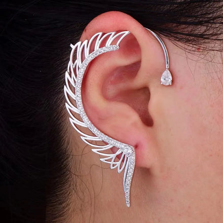 New Arrival Earrings 2024 Fashion Angel Wings New Arrival Earrings with Bone Clips Ear Bone Clamp Wholesale Fine Cuff Earrings
