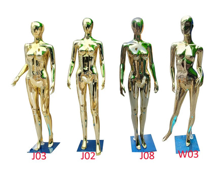 Brazilian Curvy Female Mannequin in Plastic Plus Size BBL Mannequin Electroplated Gold Silver Brilliant White Options Available