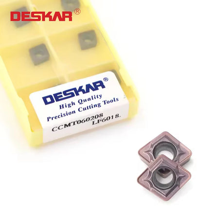 For DESKAR CNC Lathe Universal Blade Cut Sharp Inserts CCMT060204 LF6018 Machining Cutting Tools with OEM Support