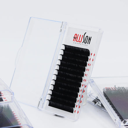 Allison Custom Matte Black Cashmere Eyelash Extensions Black Volume Lash Extension Supplies Dark Black Eyelash Extension Bundles