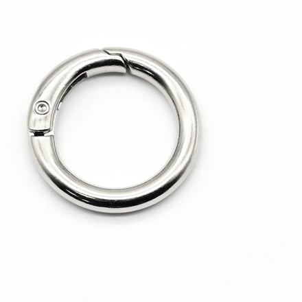 25mm Gate O Ring Round Carabiner Metal Key Snap Clip Trigger Spring Keyring Buckle for Bag