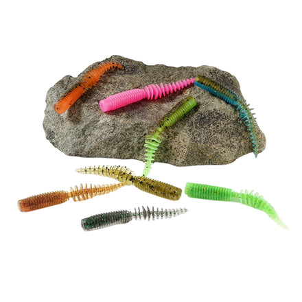 Wholesale 10Pcs/Bag 1.2g 6cm Floating Worm Bait With Salt And Fishy Tpe Artificial Soft Fishing Lures