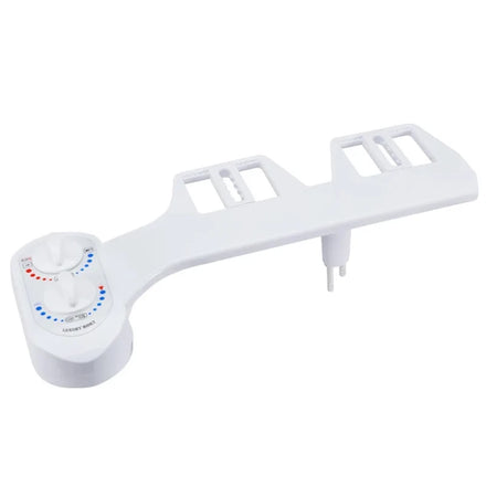 Non-electric Mechanical Brass Bidet Toilet Attachment Self Cleaning Toilet Seat Dual Nozzle Hot Cold Water Spray Wall-mounted