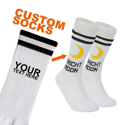FREE DESIGN & MOCK-UP Sport Sock Manufacturers Custom Logo Crew Athletic Sox Cotton Custom Design Gym Sport Sock