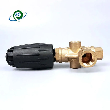 Brass VRT3 Unloader Valve Black Spring 4500 PSI 10.5 GPM Adjustment Knob