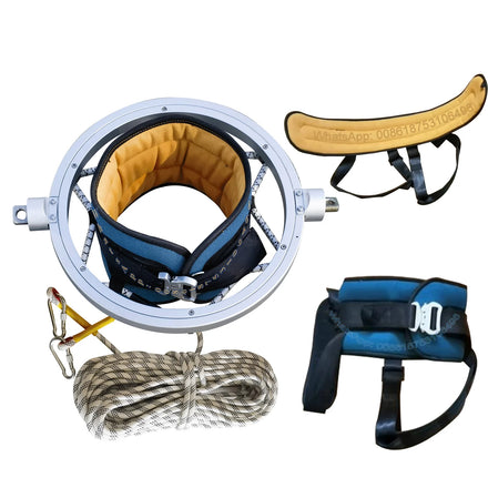 L Size Metal Ring Rotating Structure Leggings Style Gymnastics Twisting Belt for Tumbling Trampoline Diving Bungee Acrobatics