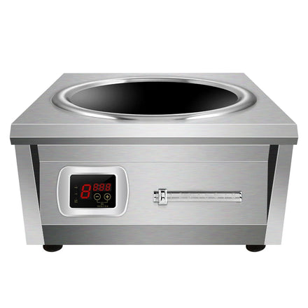 Concave Electric Commercial Induction Cooker 6000W 220v Heavy Duty Stainless Steel Touch Control Restaurant Hotel Kitchen