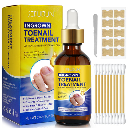 SEFUDUN Ingrown Toenail Care Nail Correction Patch Removal Anti Paronychia Relief Oil Ingrown Toenail Treatment Set