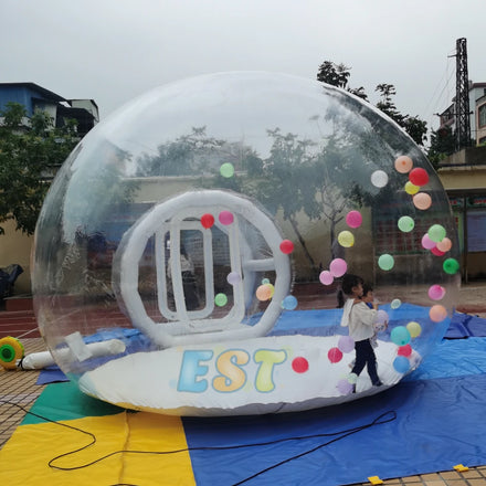 4m Outdoor Party Giant Transparent Inflatable Crystal Dome Bubble House Inflatable Bubble Tent With Balloons