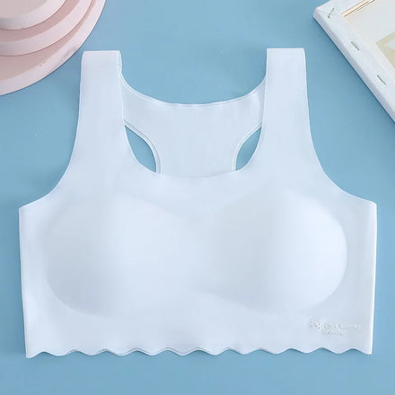 Wholesalers Student Teenage Girls Bra Junior High School Students Thin Wide Shoulder Fixed Cups Underwear