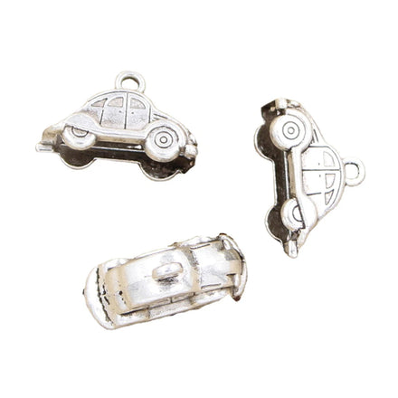 Charms 3D Car 23x15mm Handmade Making FitVintage Tibetan Silver Color PendantsDIY for Bracelet Necklace