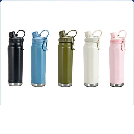 Portable Leakproof Stainless Steel Double Wall Vacuum Insulated Water Thermos Flask Standard Mouth Bottle with Sport Cap