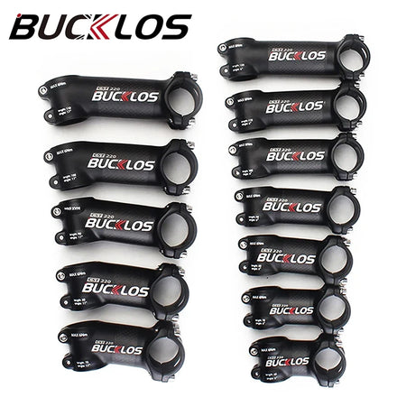 BUCKLOS 6 Degrees Aluminum Carbon Stem 31.8MM Bike Handlebar Stem 17 Degrees 60/70/80/90/100/110/120mm MTB Power Bike Part