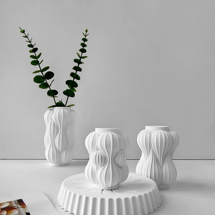 Vase Silicone Mould Dried Flower Arrangement Mould DIY Plaster Cement Vase Decorative Ornament