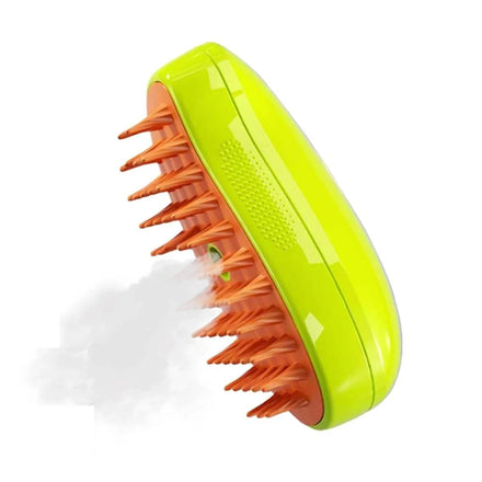 3-in-1 Electric USB Charge Hair Care Comb for Cats ABS Spray Brush Cats Dogs Mango Shape Pet Grooming Tool 3-in-1 Steamy Pet