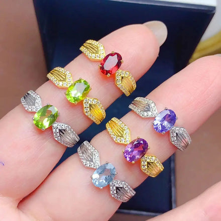 Factory Supply Classic Rose Gold 925 Sterling Silver Oval Cut Tanzanite CMA Certified Women's Engagement Rings for Couples