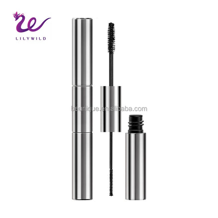 Tube Packaging Wholesale Unique Silver Double Side 2 in 1 Mascara Custom Logo Waterproof Lash Volume Mascara Private Label