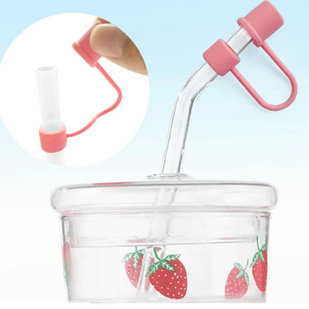 10mm Tumbler Straw Toppers Dust-Proof Straw Caps for Water Bottle Food Grade BPA Free Silicone Straw Cover
