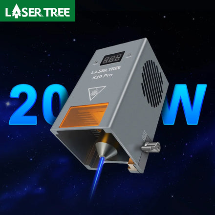 LASER TREE K20 Fixed Focus 20W Laser Engraver Head 450nm Blue Diode Laser Engraving Machine Module with Built-in Airway