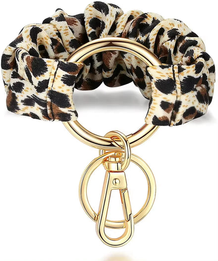Wrist Scrunchie KeyChain Elastic Scrunchie Bracelet Multifunctional Stretchy Soft Removable Hair Wristlet KeyRing for Women
