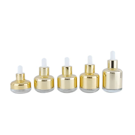 Luxury Essential Oil Packaging 20ml 30ml 40ml 50ml 60ml Cosmetic Eye Gold Serum Glass Dropper Bottle with Box