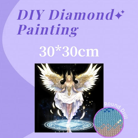 1PC 30x30cm Handmade Angel Wall Decor Diamond Painting Full Round Acrylic Drill Creative Diamond Painting Kit for Beginner