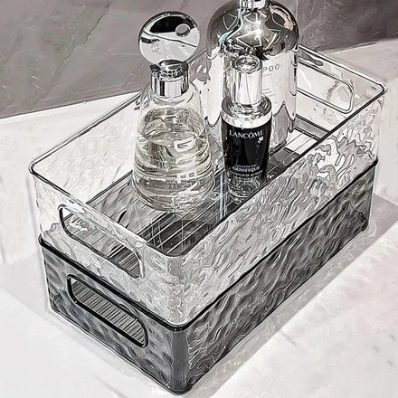 Bathroom Cosmetic Stackable Clear Storage Bins Container Pantry Organizers Box