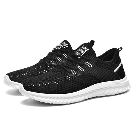 Men's Comfortable and Breathable Running Sneakers Outdoor Sports Mesh Flying Shoes with Anti-Slip Feature for Spring Autumn