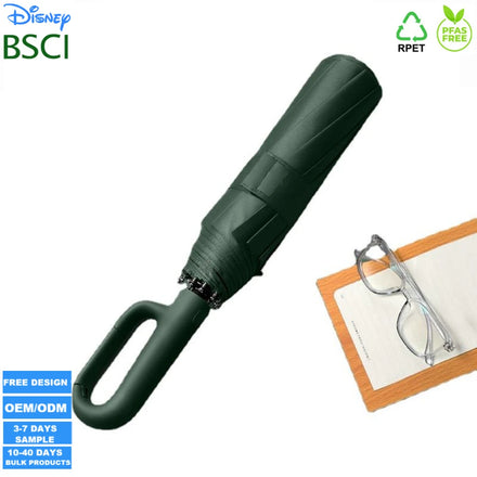 New Trend Custom logo Ring Buckle Umbrella with Wind Resistant From Supplier Custom Wholesale Uv Umbrella for Two Men's