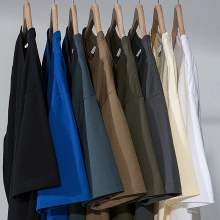 Cotton 290 Gsm Street Blank Oversized T Shirt Wholesale Men Heavyweight Drop Shoulder Tshirt