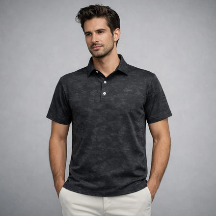 Odell Cotton Breathable Short Sleeve Golf Polo Stretchy Fabric Embroidery Logo for Daily Casual Wear
