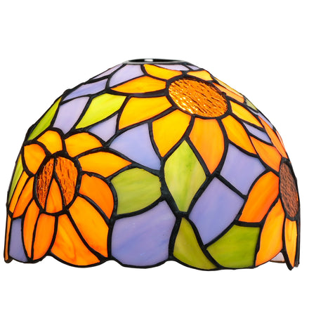 TAOHD Tiffany Style Lamp Shade Replacement 8 Inch Stained Glass Lampshade Only for Floors Lamp Wall Light Ceiling Fixture