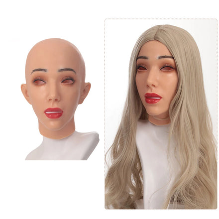 Silicone Head Cover Breastform Crossdresser Cosplay Beauty Mask Collection Realistic Silicone Mask Male to Female Full Head Mask