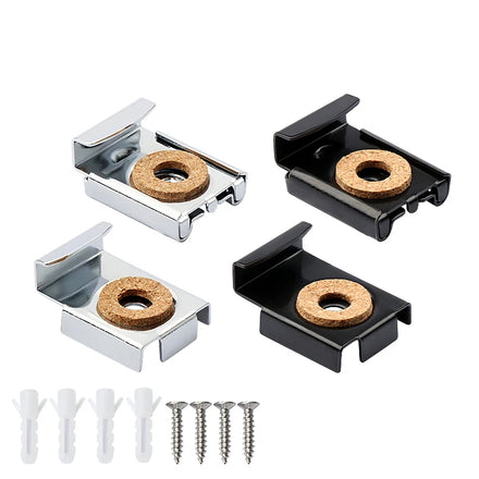 Spring Mirror Pendant Clips Wall Mounting Fixing Kit Support Plate Clamp Glass Fixed Clamp