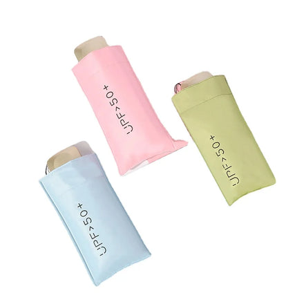5 Fold Compact Sun Upf50+ Pocket Umbrella for Women UV Advertising Umbrella with logo for Promotion