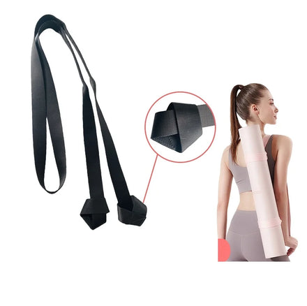 Factory Wholesale Custom Logo Durable Unisex Polyester/Cotton Fitness Mat Sling Carrying Belt Yoga Strap 3.8x160cm