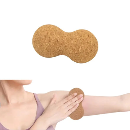 Cork Peanut Massage Ball & Roller Set with Eco-friendly Non-Slip Design for Muscle Massage Gym & Sports