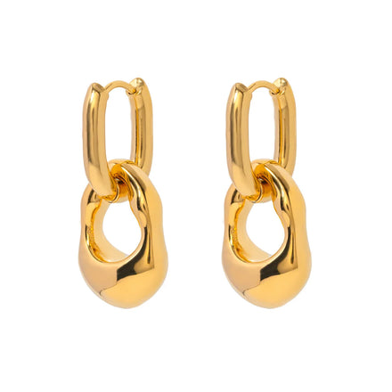 SC Hot Selling Luxury Stainless Steel Earrings Eye Catching Chunky Earrings Simple Hoop Earrings for Women Teen Girls