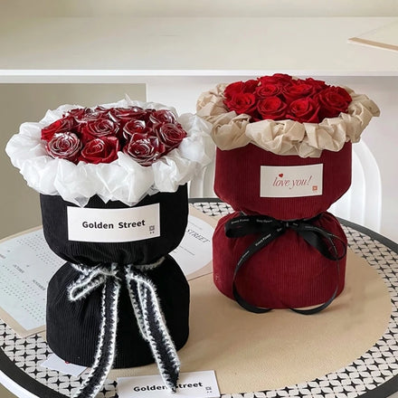 LUCIA Vintage Velvet Fabric Bouquet Packaging Fabric Rose Packaging Material LF160499