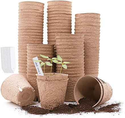 Biodegradable Transplanter Pulp Paper Flower Plant Peat Pots Tray Planting Pots for Seedling Prices Wholesale