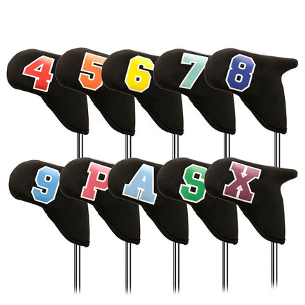 Wholesale Custom Black Neoprene Printed Big Number Golf Iron Covers Golf Clubs Headcover