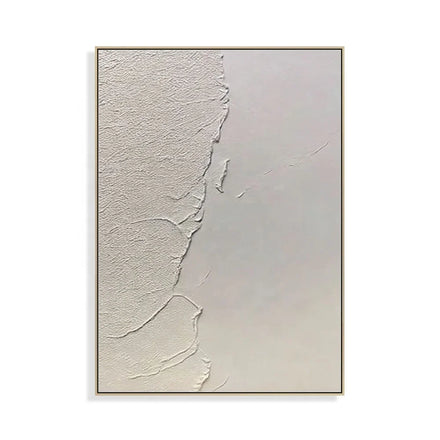 Modern 3D Texture Beige Wall Art Decor Abstract Canvas Painting for Home Living Room