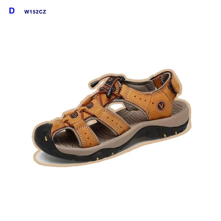 Summer Hot Style Men's Beach Sandals Comfort Arch Support Adjustable Upper Soft Flat Waterproof Rubber PU Insole for Outdoor