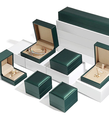 PU Leather Ring Box Earrings Bracelet Bracelet Brushed Leather WholesaleJewelry Box BT203