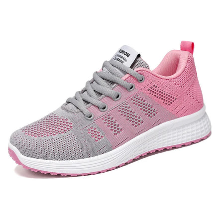 Spring Casual Soft-soled Sports Shoes Walking Womens Upper Knitted Trainers Sneakers