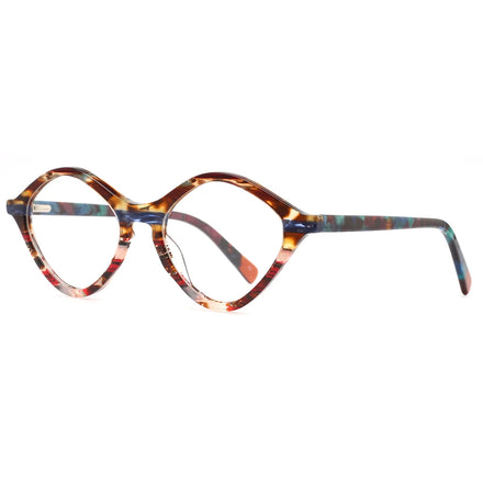 2024 Trendy Acetate Computer Print Frame Glasses Laminated Acetate Unique Eyeglasses