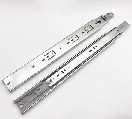 Heavy Duty Modern Sliding Metal Drawer Slide Rails 45mm 3 Fold Full Extension Soft Close for Kitchen Cabinet Outdoor Gym Use