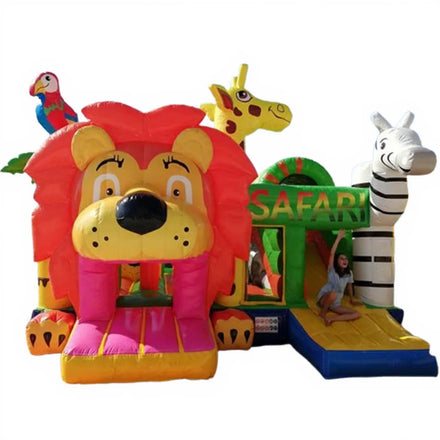 lion Inflatable Bounce House with Slide Kids Bouncy Castle Combo Jumping Castle for Sale