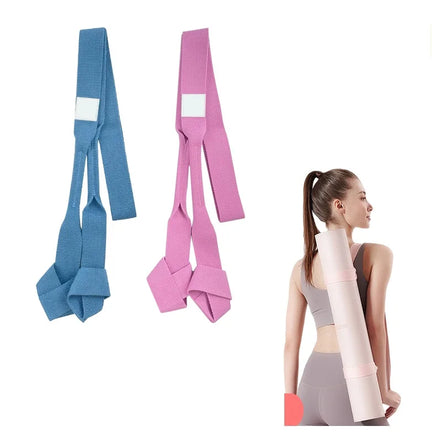 Wholesale Custom Logo Adjustable Extension Sling Yoga Mat Belt Carrying Strap Polyester/Cotton Durable Unisex Pilates Yoga