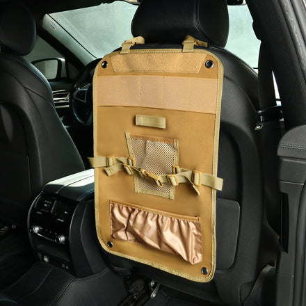 Tactical Car Seat Back Organizer Universal MOLLE Panel with Gun & Magazine Holder Nylon Pouch for Truck/SUV Hunting & Outdoor
